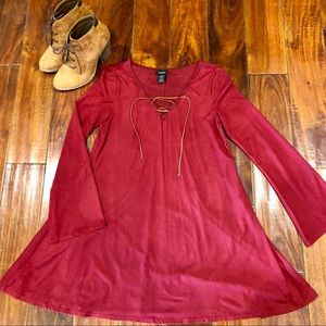 Rue 21 Burgundy Boho Dress